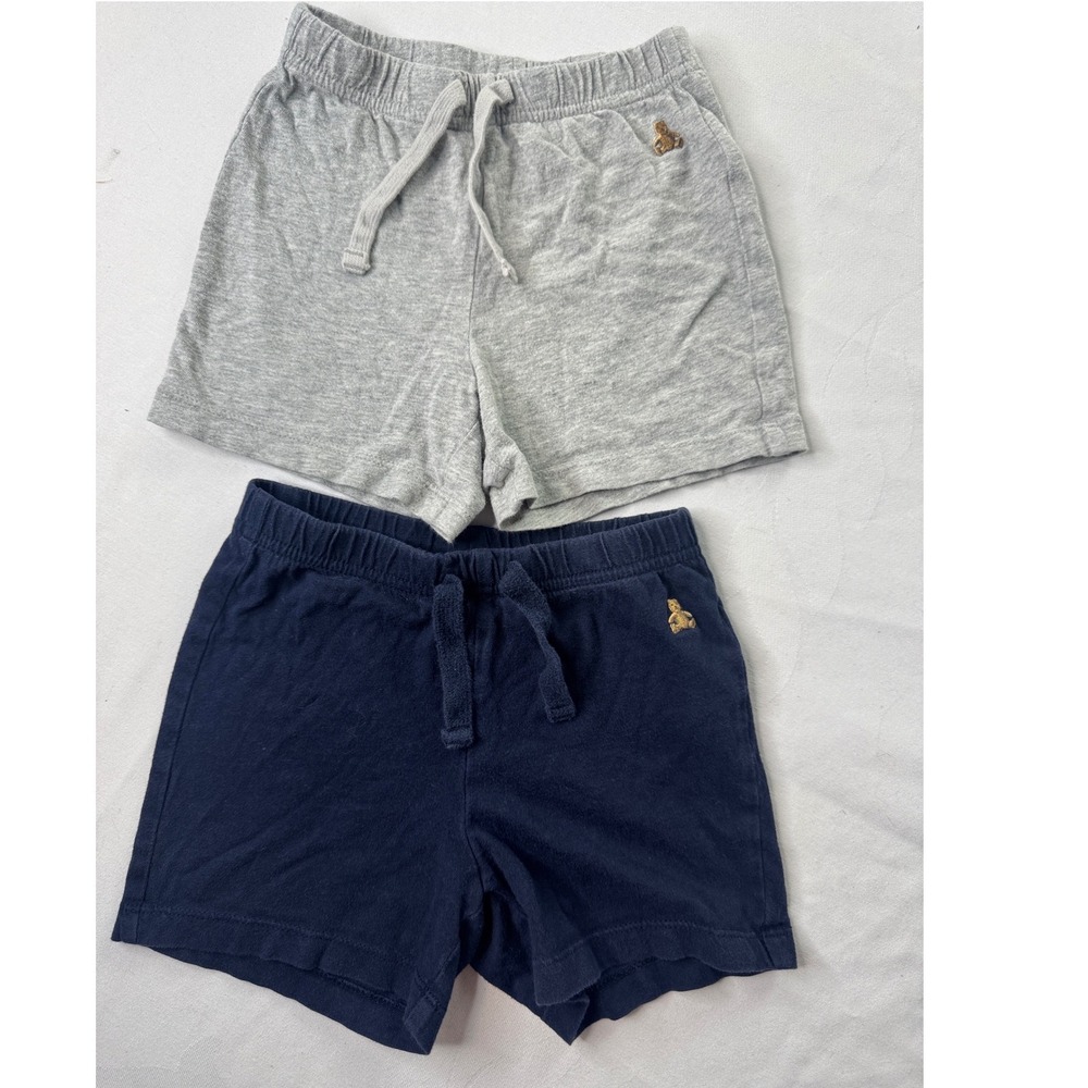 Baby Gap Brannan Favorites Shorts Set 2 Pack Grey Navy 18-24 Months Cotton Kids
